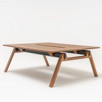 bench desk Viga: copper oak veneer