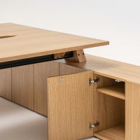 bench desk Viga: natural oak veneer