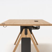desk height adjustment Viga: natural oak veneer