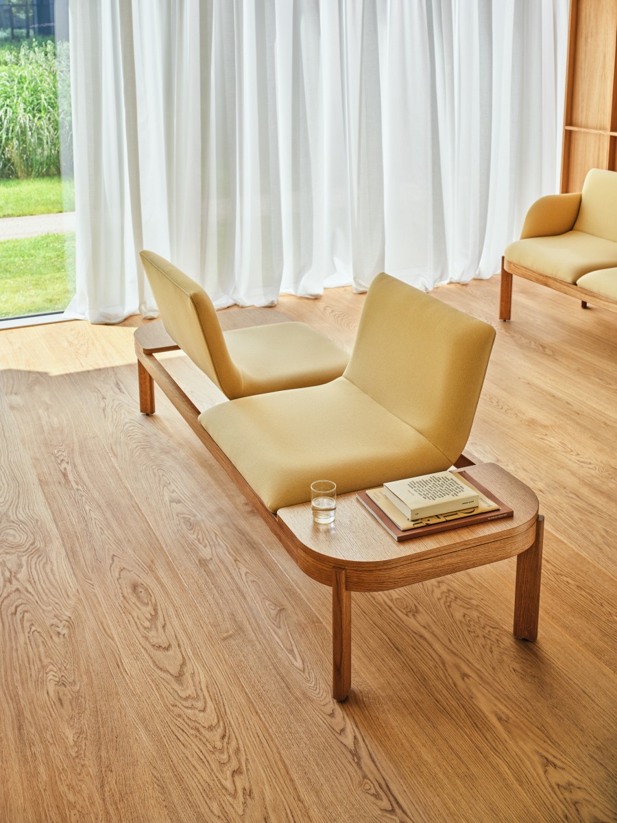 Bank Ramp: Quest Q-21, Furnier Eiche Natur