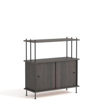 half-bookcase Bava: ebony oak