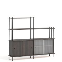 half-bookcase Bava: ebony oak