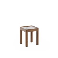 coffee table Inset: dark oak, marble white