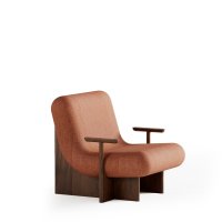 armchair Kivo: rust 407, dark oak