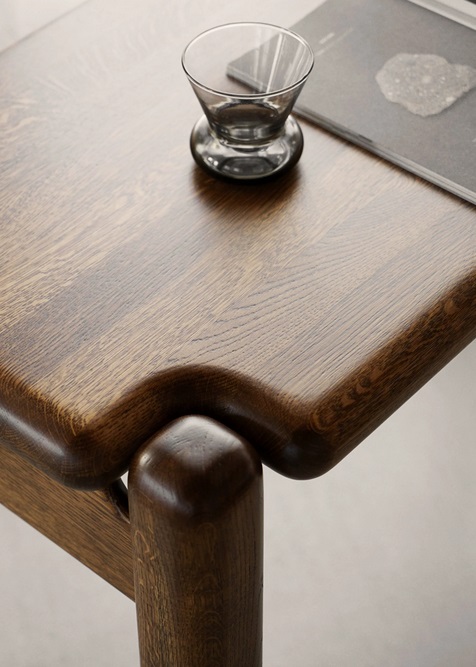 desk Puffo: dark oak
