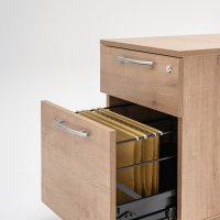 pedestal Standard: natural oak