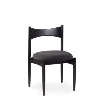 chair Kemi: Boucle - Black 2082, black oak