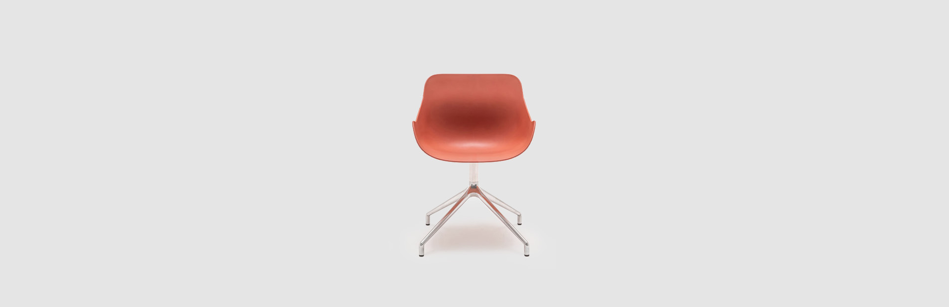Stoel met gepolijste aluminium onderstel Baltic Basic - lookbook
