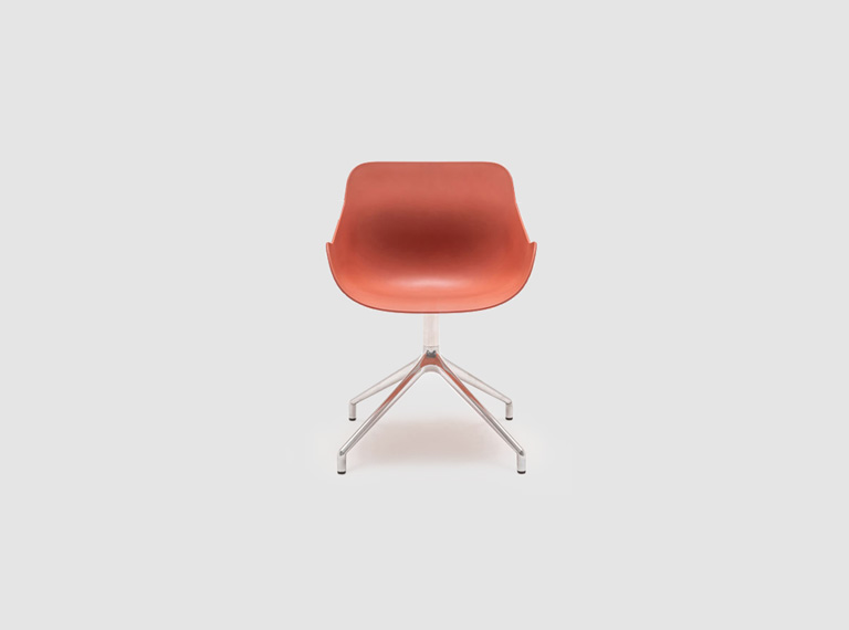 Stoel met gepolijste aluminium onderstel Baltic Basic - lookbook