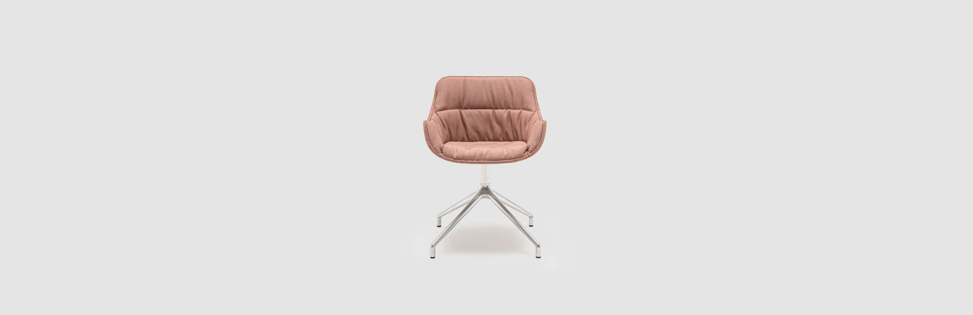 Stoel met gepolijste aluminium onderstel Baltic Soft Duo - lookbook