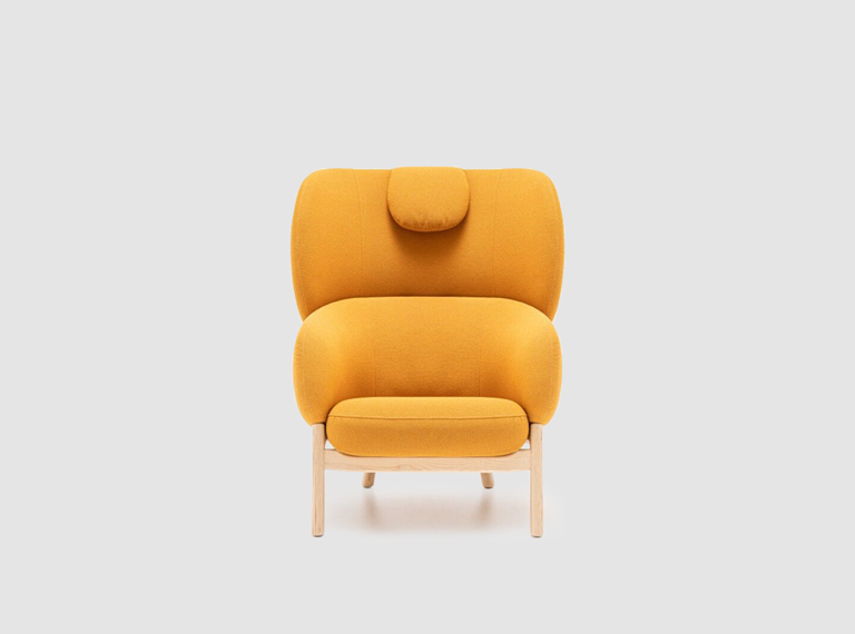 Sessel mit Kopfstütze Holzbasis Grand Grace - lookbook