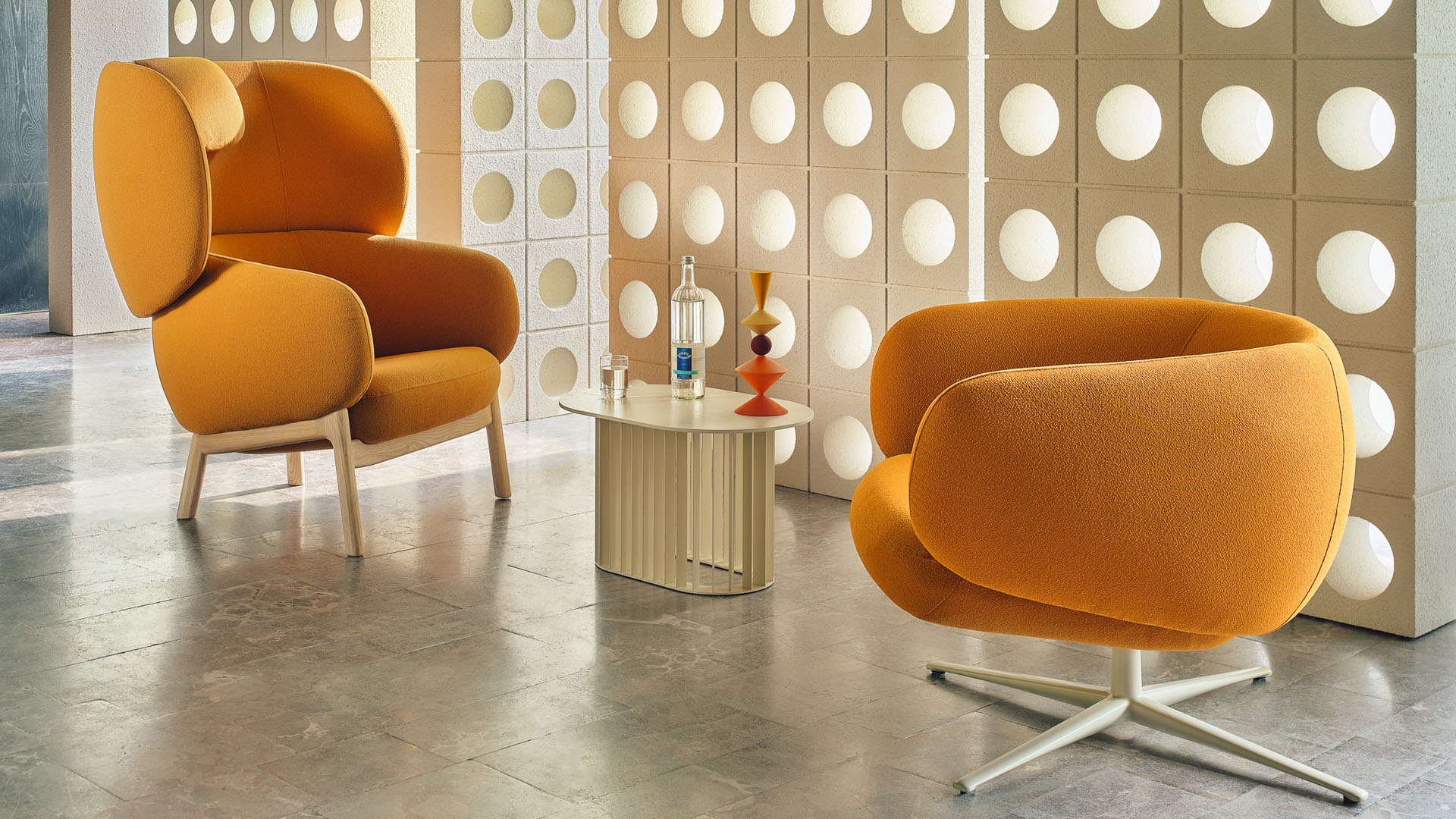 Sessel mit Kopfstütze Holzbasis Grand Grace - lookbook