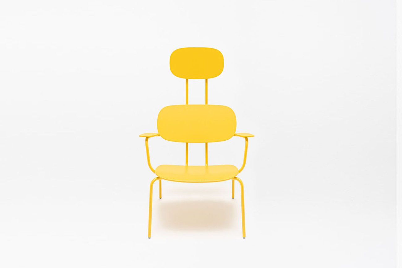 Berkenhouten Fauteuil Met Hoofdsteun New School Lounge