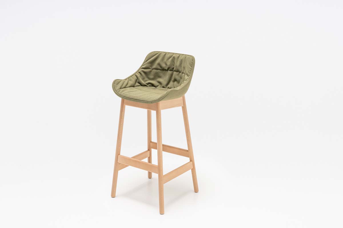 Tabouret Haut Avec Piétement Bois Baltic Soft Duo