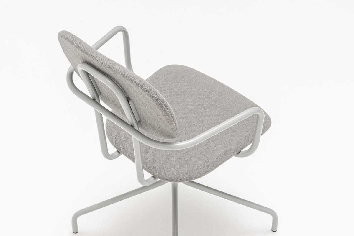 Upholstered Chair Swivel Base New School