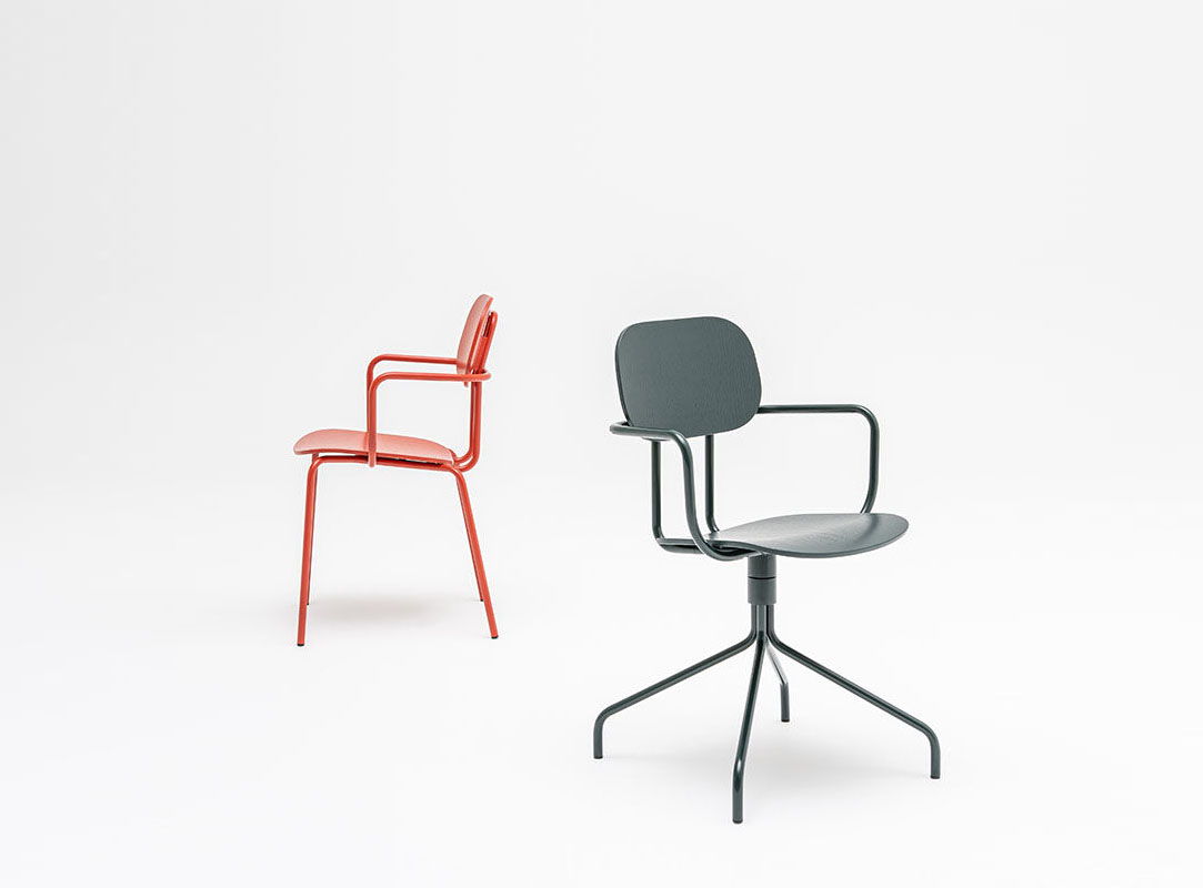 Berkenhouten Stoel Met Draaibare Basis New School