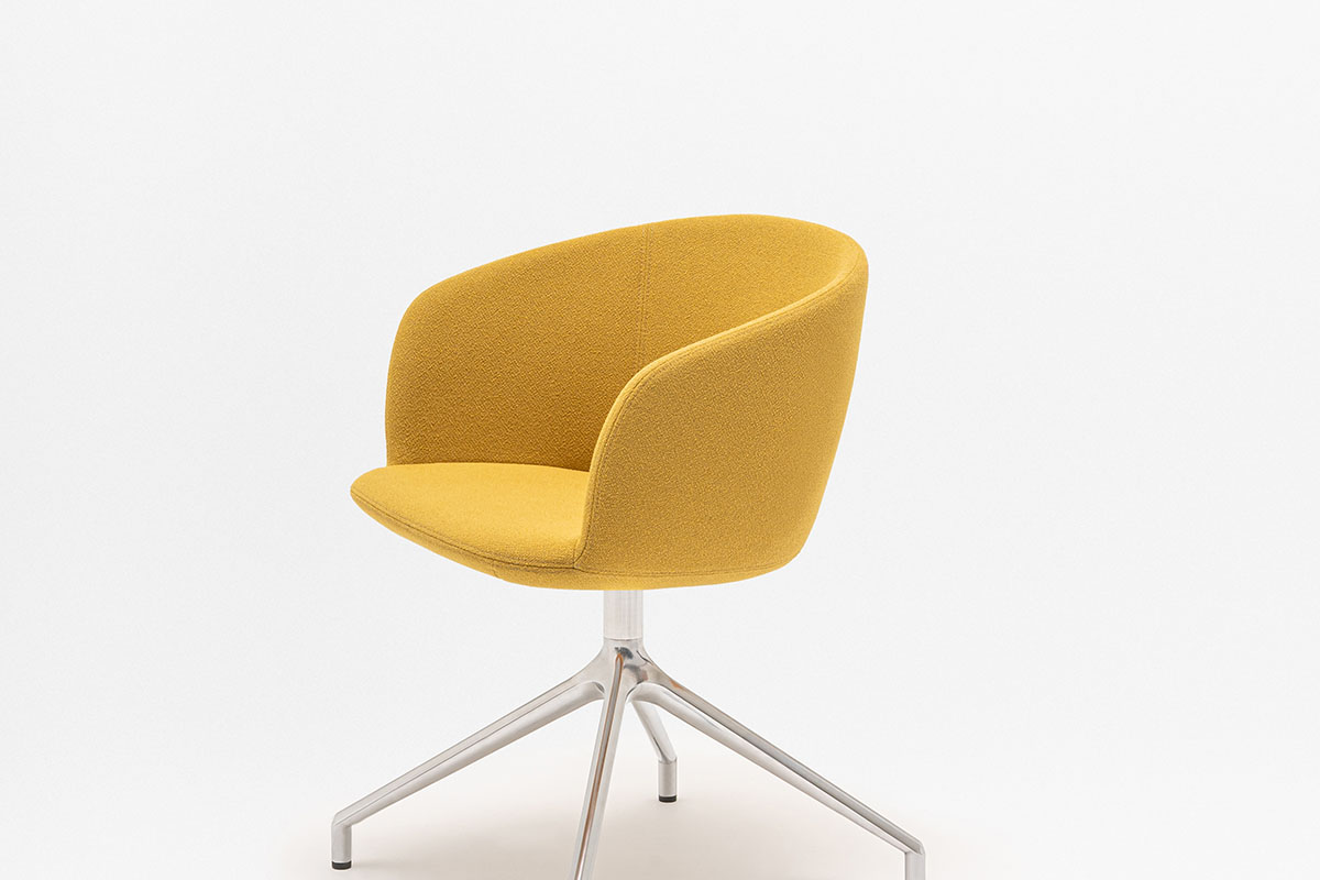 Sedia Con Base In Alluminio Lucidato Grace