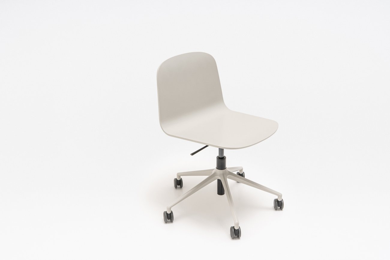 Plywood Chair With An Aluminum Base And Height Adjustment Nud