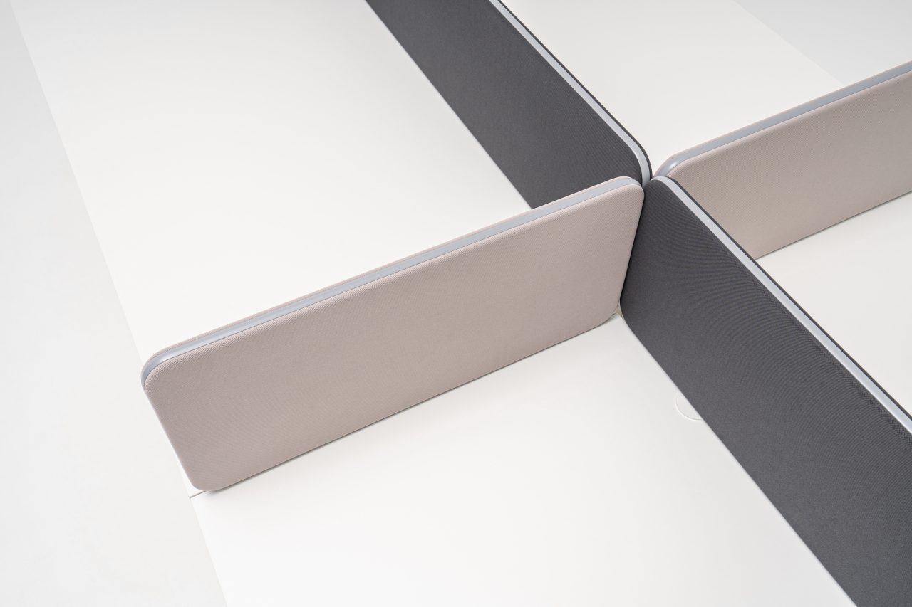 Side And Cross Desk Screens Twin