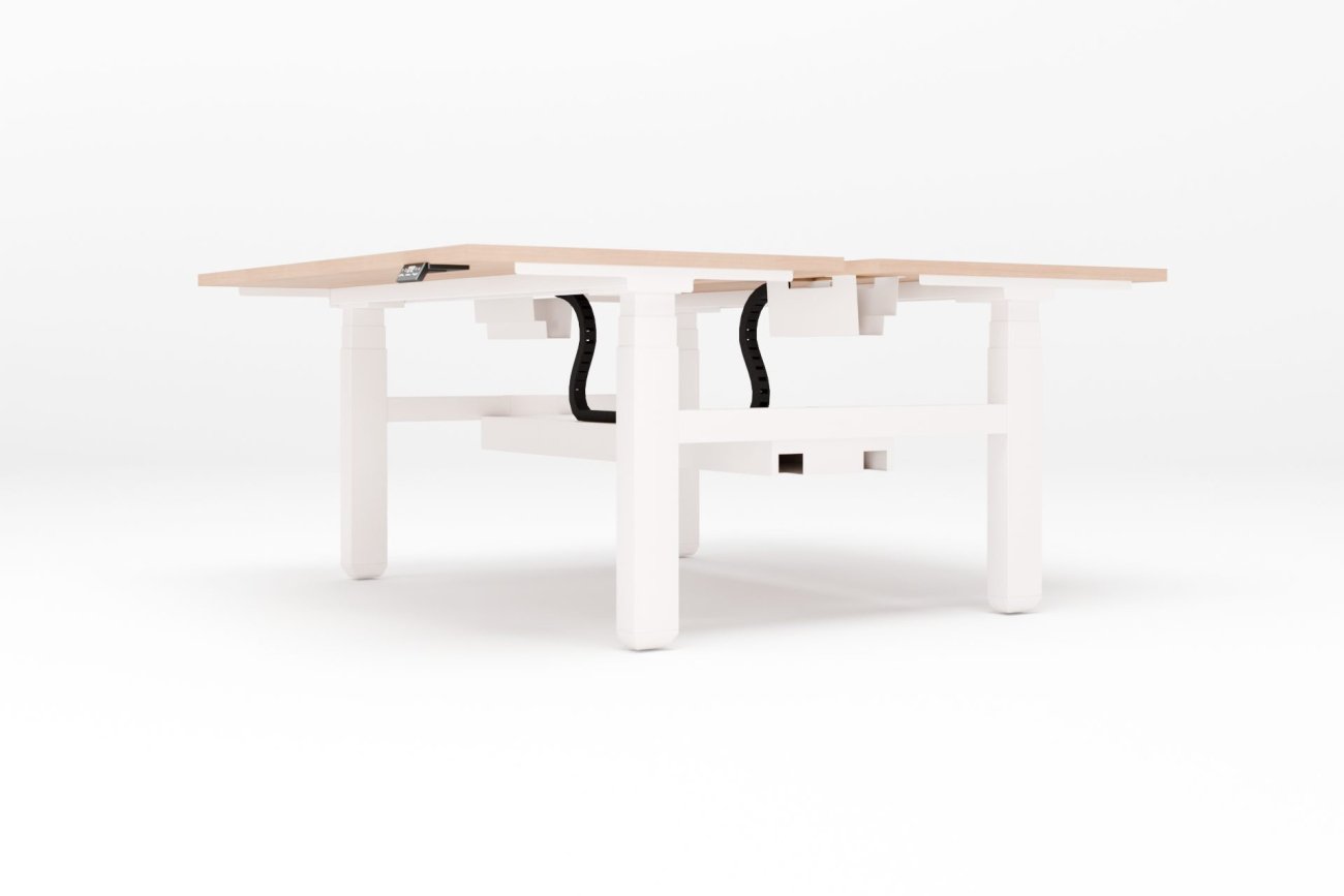 Bench Desk With Electric Height Adjustment And Common Cable Tray New Generation Ogi Drive Bench