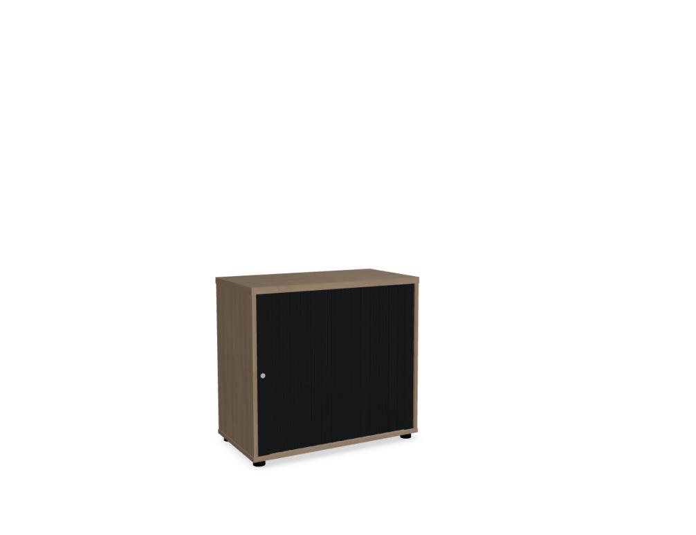 tambour cabinet -  STANDARD - tambour storage 2 OH, lock, without handle
