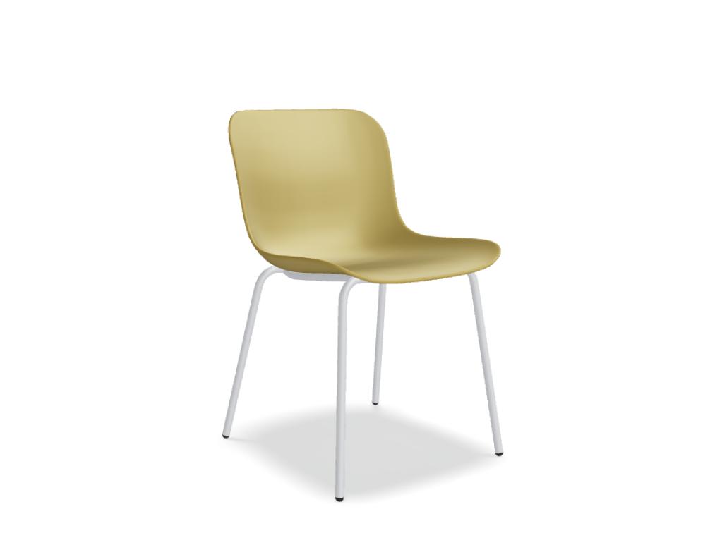 chaise 4 pieds -  BALTIC 2 BASIC - assise polypropylène, base - 4 pieds métal finition peinture poudre époxy, patins polypropylène
