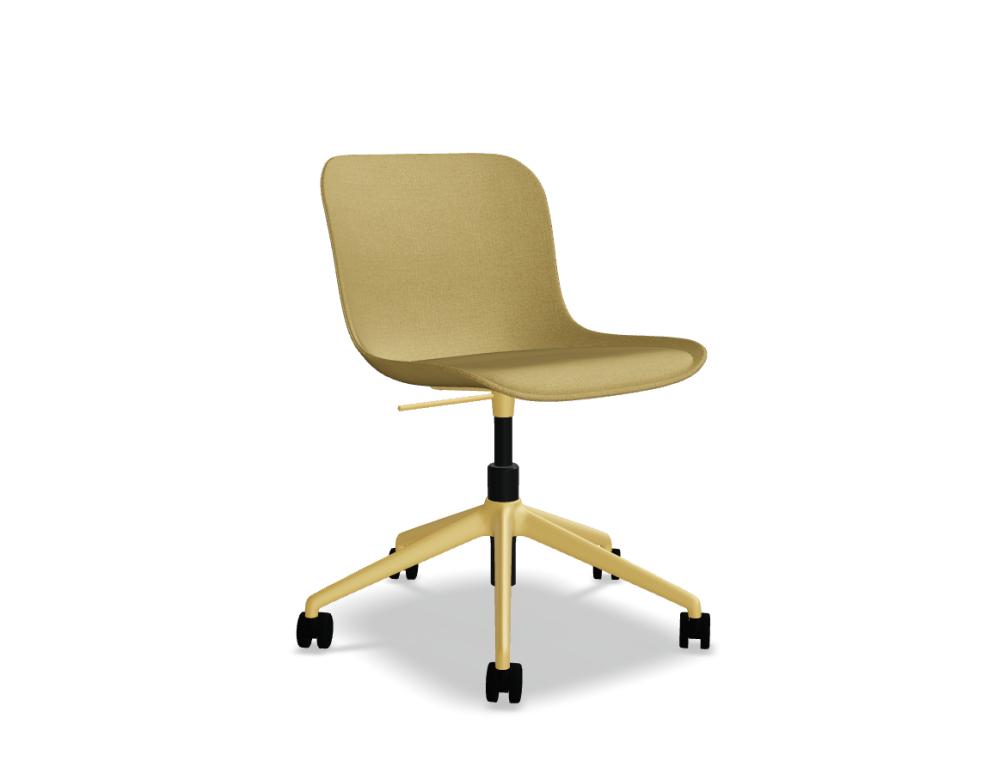 silla con ajuste de altura -  BALTIC 2 CLASSIC - silla: asiento tapizado con cojín; base - estrella 5 puntas - aluminio, ajuste de altura manual; asiento giratori o - 360 °