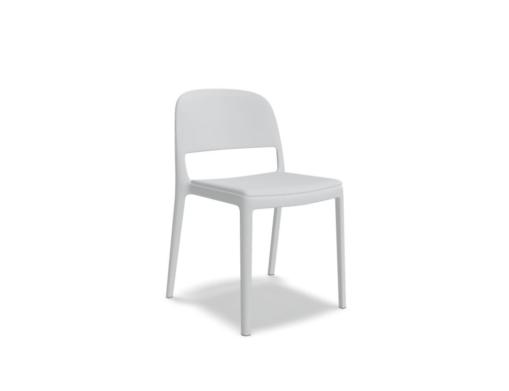 chair upholstered
 -  BLENDY - chair without armrests, made of durable polypropylene with an upholstered seat; 1 pc