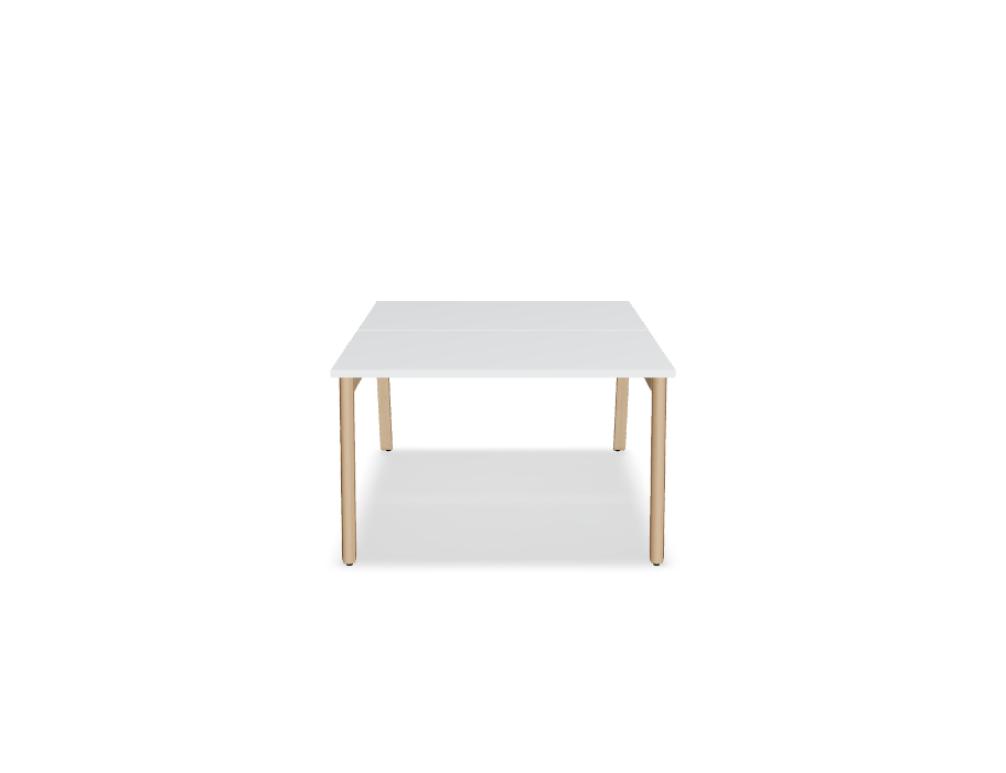 Doppelschreibtisch -  OGI B - Bench mit holzbeinen