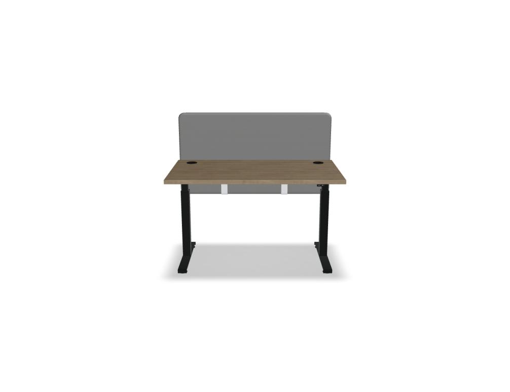 desk with electric height adjustment, twin-motor frame -  OGI DRIVE - single desks electric height adjustment, stroke 500mm: 700 - 1200mm; twin-motor frame