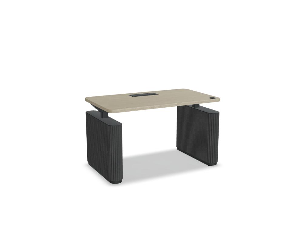 electrically adjustable desk with felt panels  - 