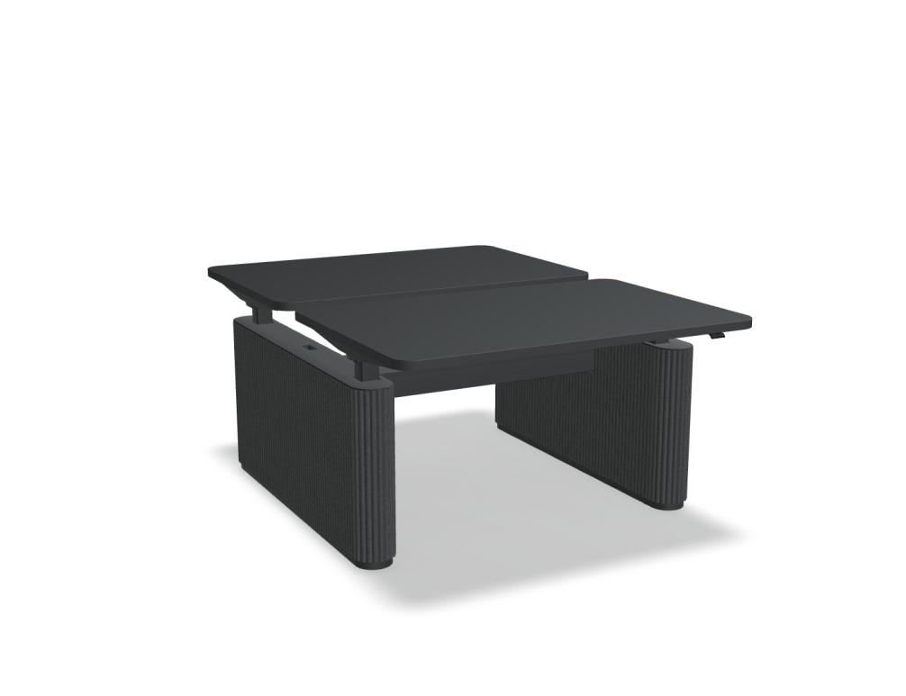  -  Ogi Drive electrically adjustable bench desk with felt panels; height adjustment 700-1200 mm; twin-motor frame
