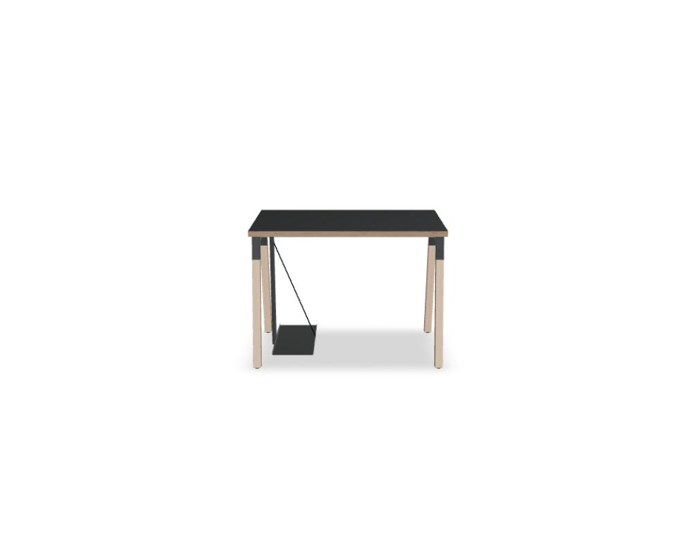 scrivania -   OGI W - scrivania dritta con gambe in legno