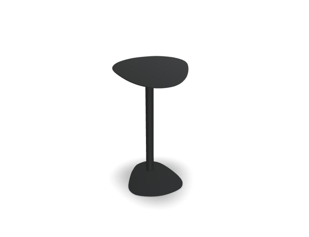 mesita de café -  CELO - mesa alta - estructura metálica - pata de madera, fresno