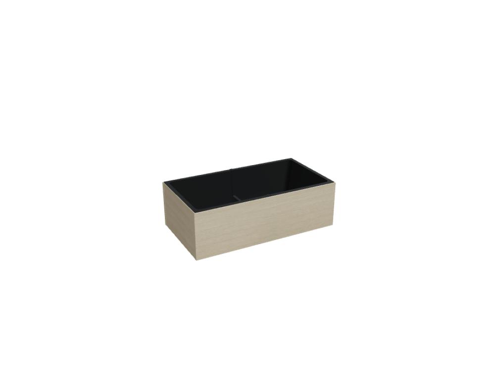 BooGardi Fioriera In Legno Quadrata – Bianca 38x38x25 Cm – Per Interni/Esterni, Già Assemblata Con TNT