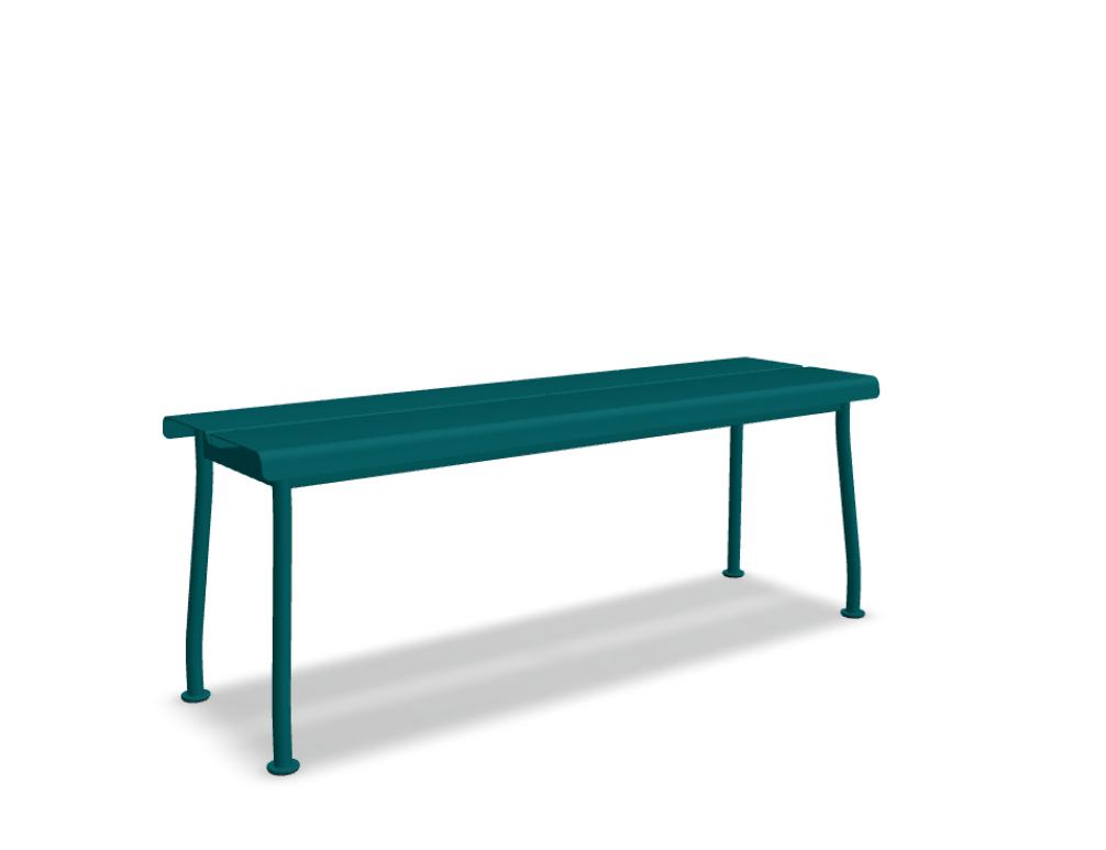 ławka -  FLANER - ławka; siedzisko - metal malowany proszkowo; podstawa - 4 nogi, metal malowany proszkowo