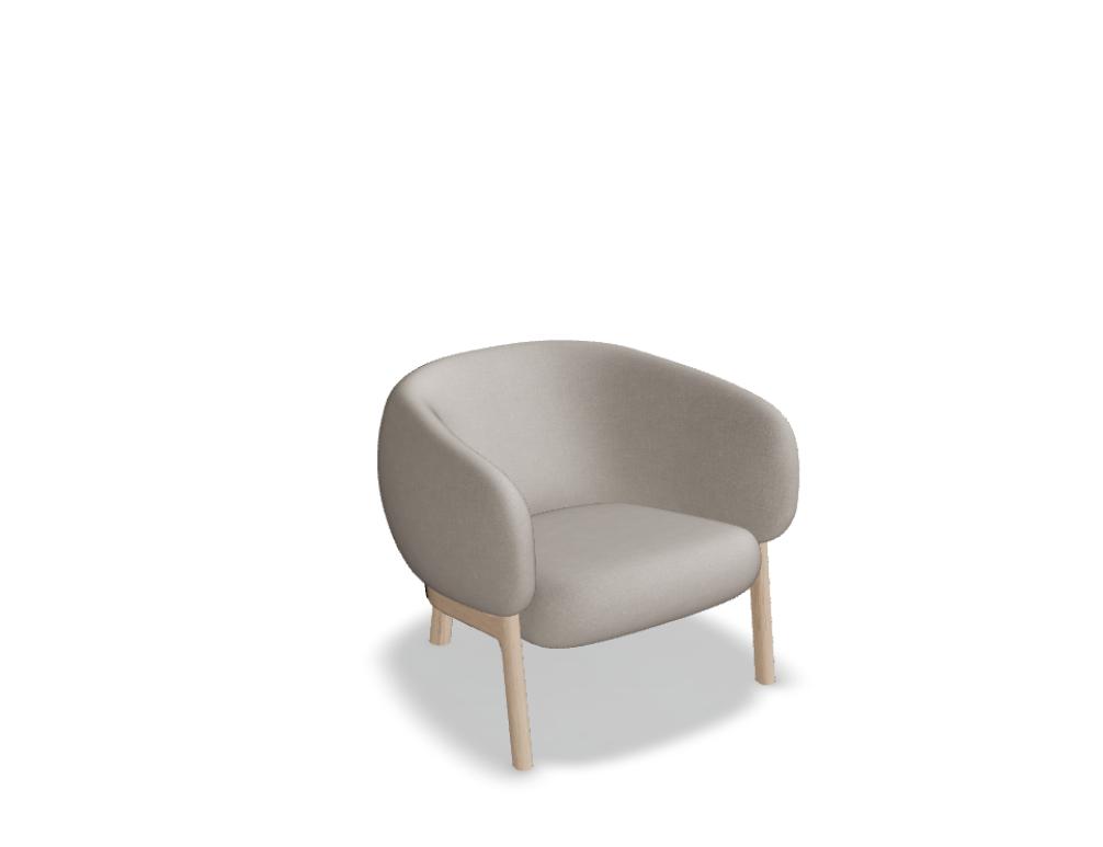 fauteuil pietement bois - 