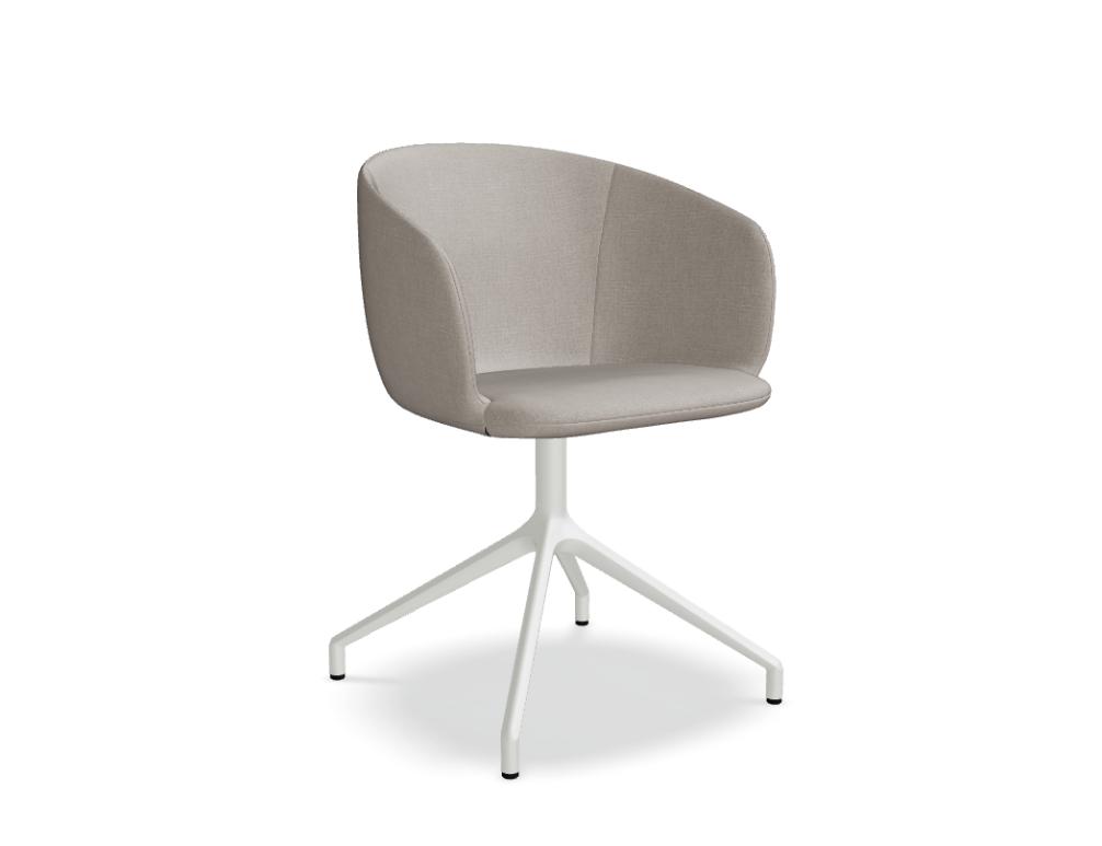 chair swivel base -  GRACE - chairs - upholstered seat; base - 4-star, aluminum, powder coated, polypropylene feet; swivel seat - 360°