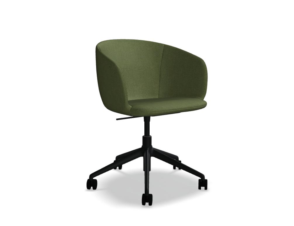 silla con ajuste de altura -  GRACE - silla - asiento tapizado; base - estrella 5 puntas - aluminio, ajuste de altura manual; asiento giratorio - 360 °