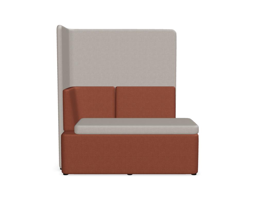 modular sofa high -  KAIVA - modular sofa - large seat with left backrest and high left screen