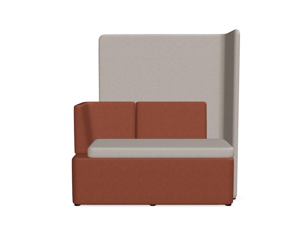 modular sofa high -  KAIVA - modular sofa - large seat with left backrest and high right screen