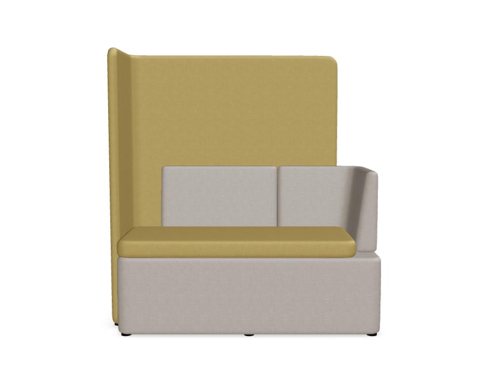modular sofa high -  KAIVA - modular sofa - large seat with right backrest and high left screen