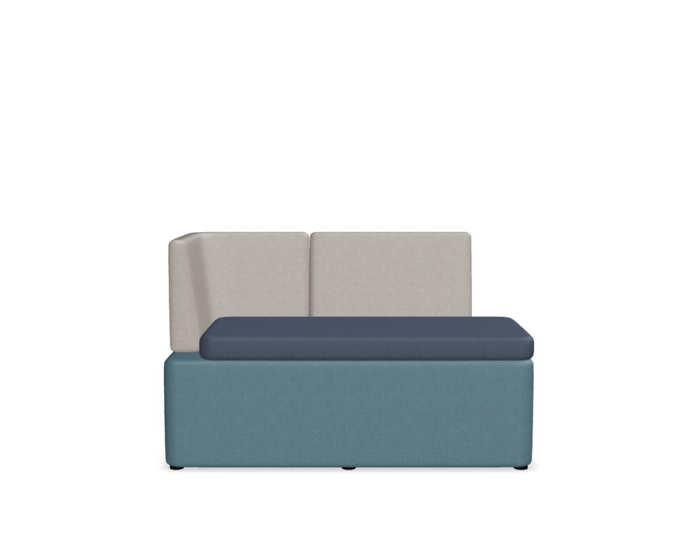 divano modulare basso -   KAIVA - divano modulare - seduta grande con schienale sinistro - senza schermo