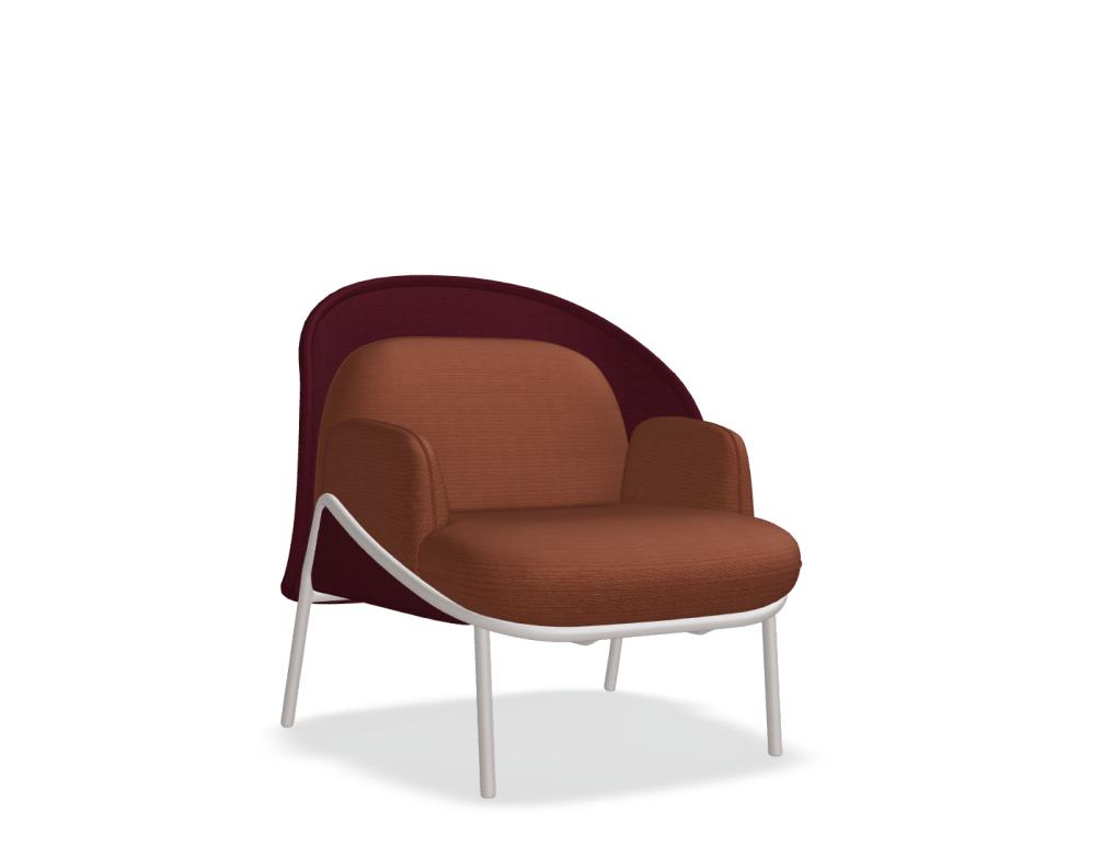 armchair -  MESH - upholstered seat; small shield - mesh; base - 4-legged - powder coated steel, polypropylene feet