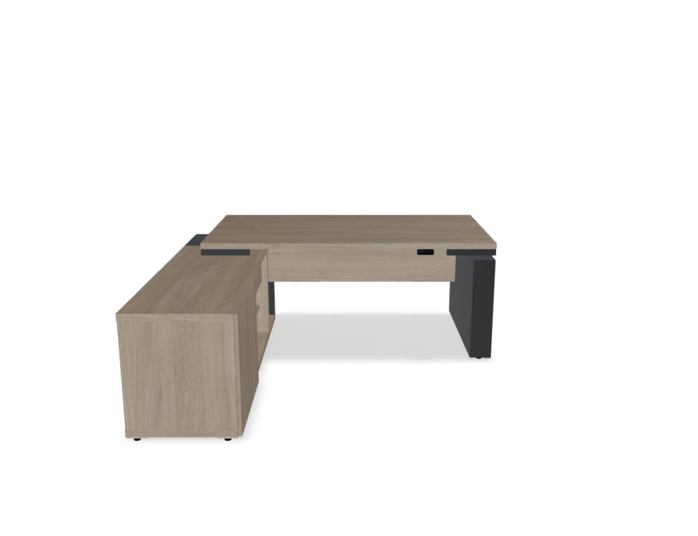 executive desk height adjustment -  MITO - desk with manager storage with electric height adjustment