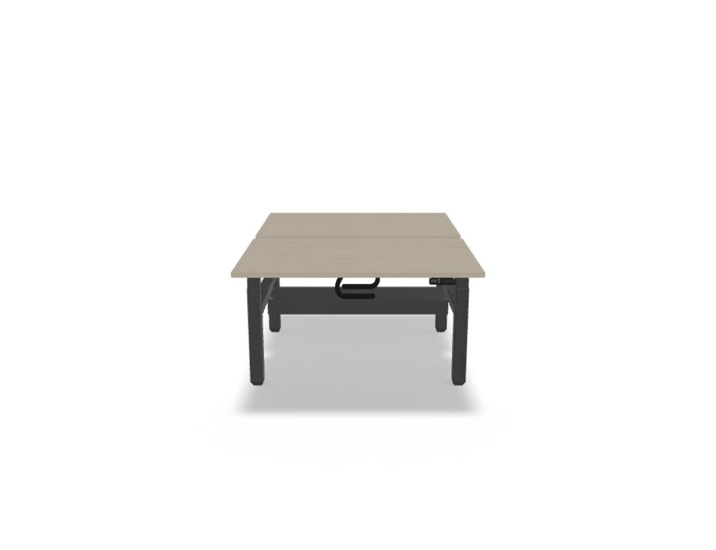 bench desk with electric height adjustment and common cable tray -  OGI DRIVE - bench desks with electric height adjustment, Common cable tray + vertical cable organizer, stroke 650 mm: 650 - 1300 mm;  twin-motor frame
