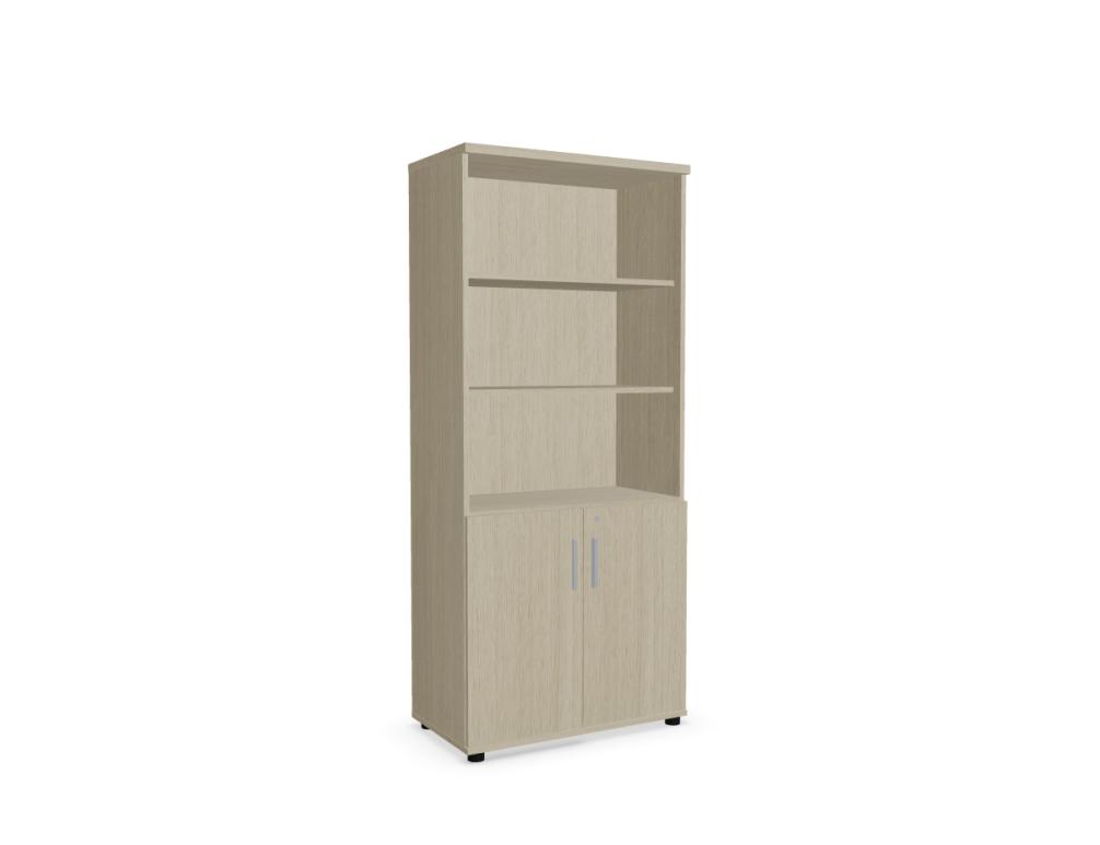 half-bookcase -  QUANDO - cabinet-bookcase, 2OH down doors, 3OH top shelf