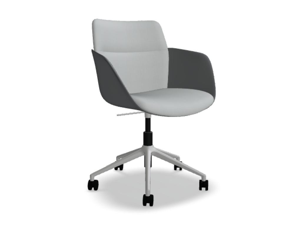 chair with an aluminum base and height adjustment - 