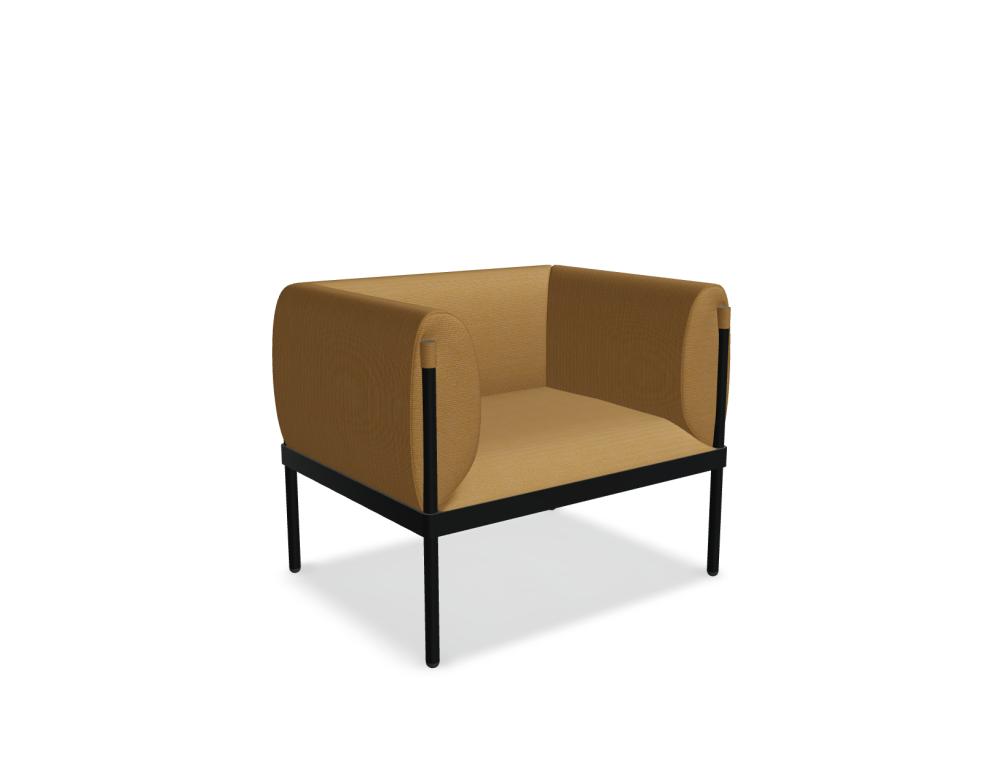 sillón con respaldo bajo -  STILT - sillón tapizado