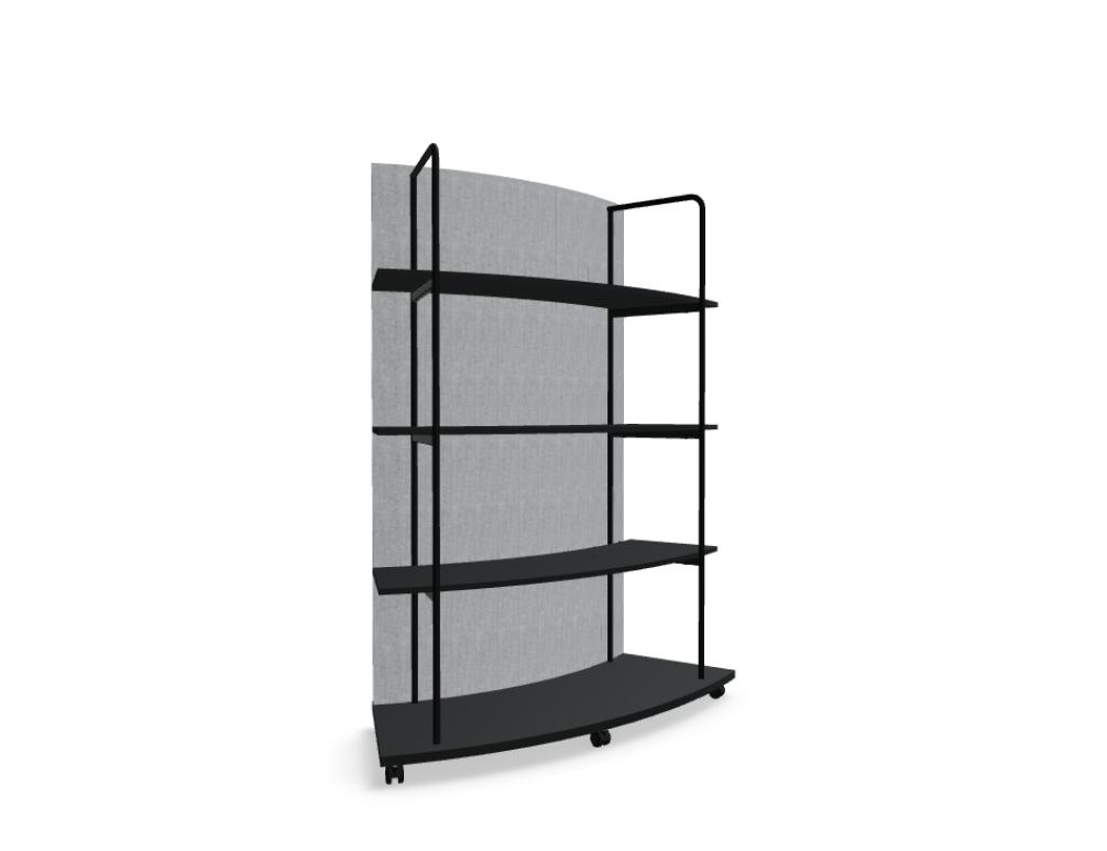bookcase -  TANCA - convex bookcase